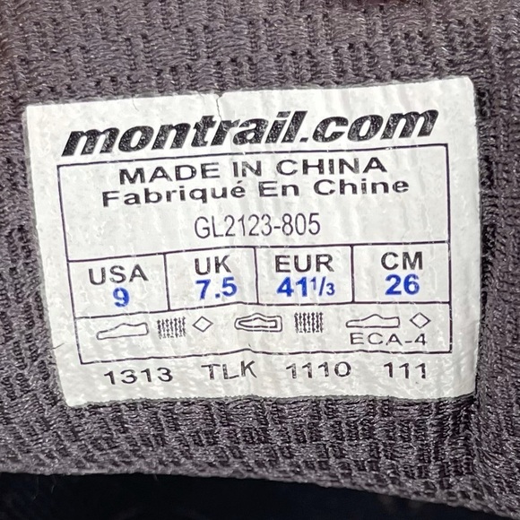 Montrail Orange Gray FluidPost Lace Up Trail Running Sneakers Size 9 - Picture 7 of 7